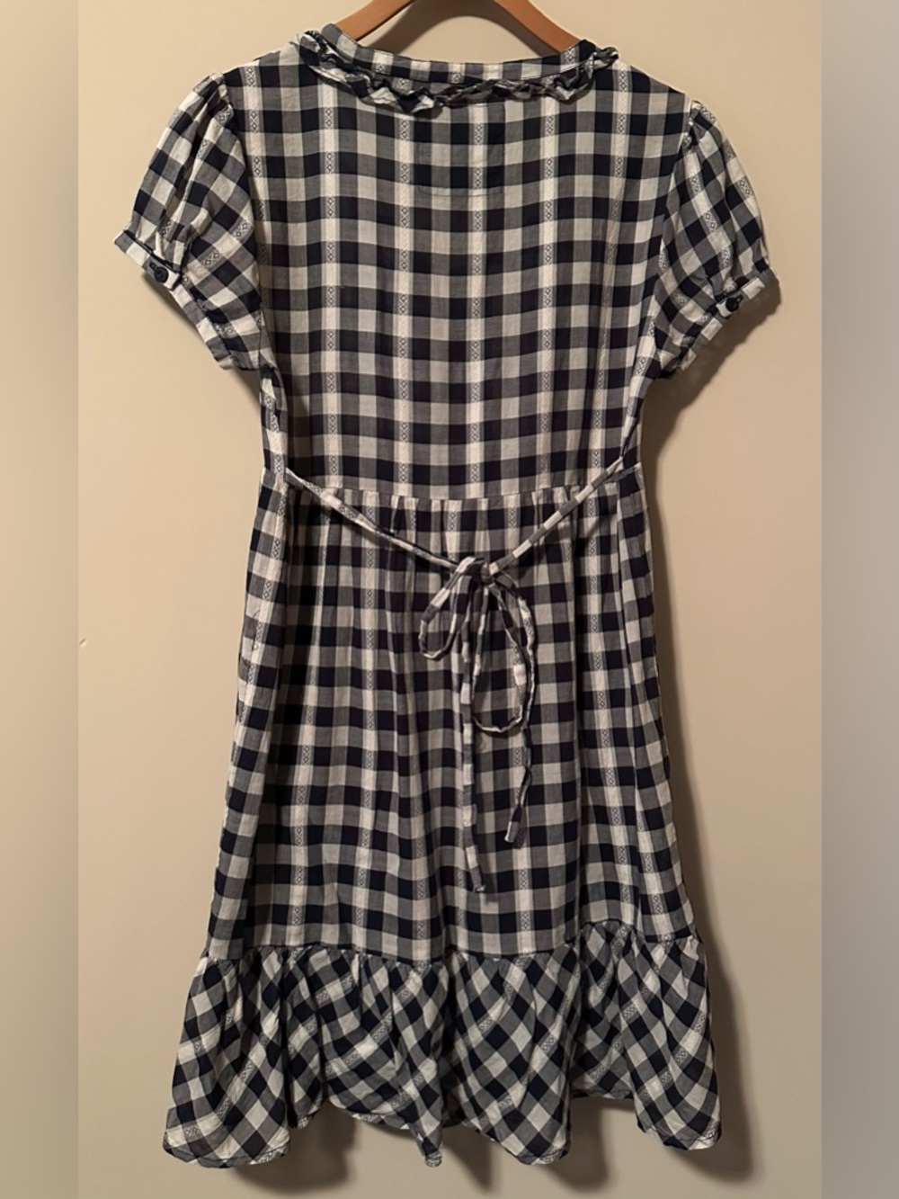 Maurices Black and White Gingham Tie-Front Ruffle Dress - Picture 4 of 4